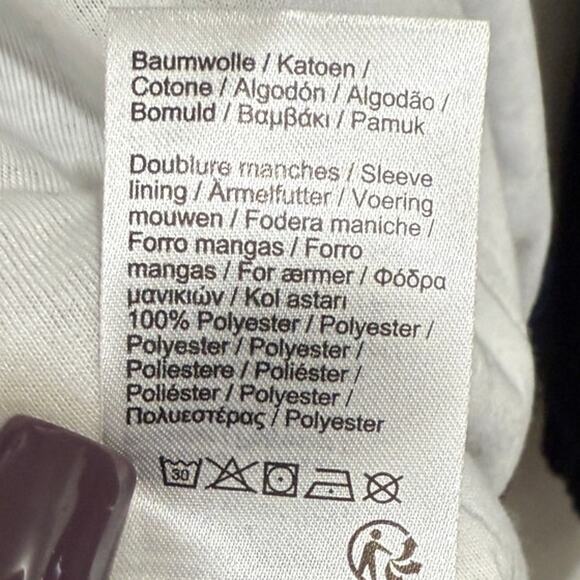 Lacoste Sport Dark Blue Full Zip Track Jacket Men's XL Multicolor Collar - Picture 8 of 15